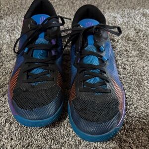 Nike Black and Blue Tie-Dye Sneakers